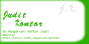 judit kontor business card